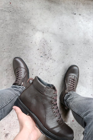 Gerçek Deri Yandan Fermuarlı Bot 1003 Copy